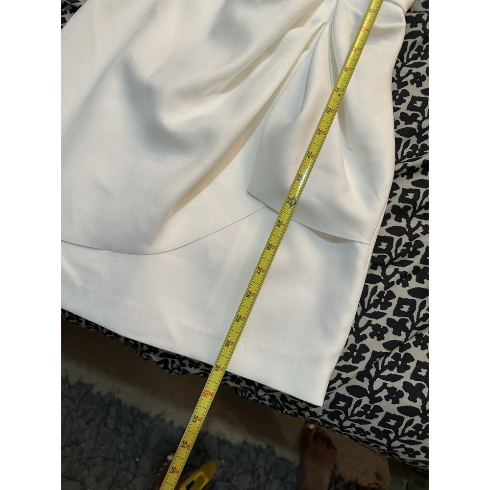 ELLIATT Ivory Folded Draped Mini Dress Size XS Sleeveless Bridal Cocktail Party - Picture 8 of 8